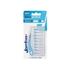 Jordan, Brush Between M 0,6 mm medzobna ščetka z držalom, 10 medzobnih ščetk