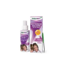 Paranit, losjon v pršilu za odstranjevanje naglavnih uši in gnid, 100 ml + glavnik