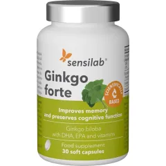 Sensilab, Ginkgo forte mehke kapsule, 30 kapsul
