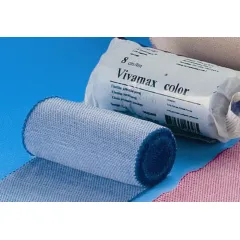 Vivamax, pritrdilni elastični povoj 8 cm x 4 m, moder, 1 povoj