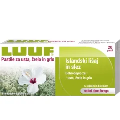 Luuf, pastile za usta, žrelo in grlo, 20 pastil