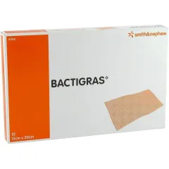 Bactigras, Antiseptična mrežica za rane 15 x 20 cm, 10 kos