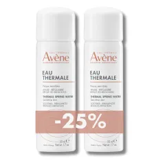 Avene, Termalna voda v pršilu za osnovno nego občutljive kože,  50 ml, dvojno pakiranje