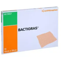 Bactigras, Antiseptična mrežica za rane 10 x 10 cm, 10 kos