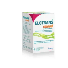 Elotrans, reload izotonična mešanica elektrolitov in glukoze, okus jabolko, 15 vrečk