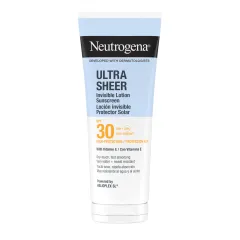 Neutrogena, Ultra Sheer nevidni vlažilni losjon za zaščito pred soncem za obraz in telo ZF30, 200 ml