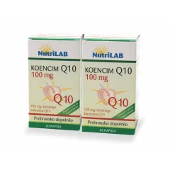 Nutrilab, koencim Q10 100 mg kapsule, 2 x 60 kapsul, paket