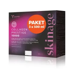 Yasenka, Skinage Collagen Prestige 10000 sirup, paket 3x 500 ml