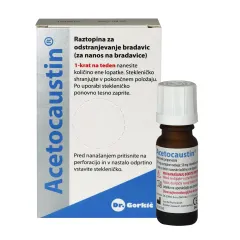 Acetocaustin, tekočina za odstranjevanje bradavic, 0,5 ml