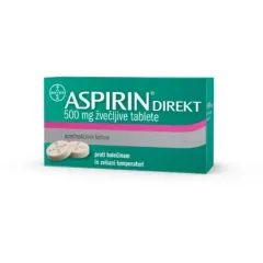 Aspirin direkt 500 mg žvečljive tablete, 10 tablet