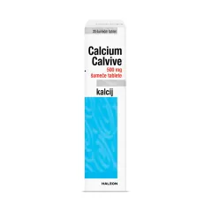 Calcium Calvive 500 mg šumeče tablete, 20 tablet