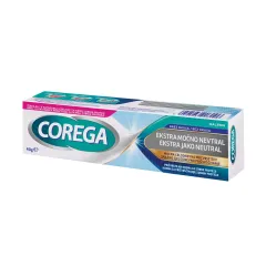 Corega, Ekstra Močno Nevtral, pričvrstilna krema za zobne proteze, 40 g