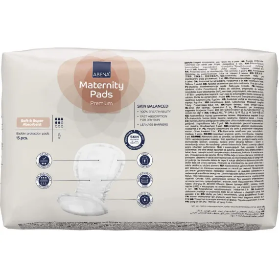 Abena, Maternity Pad Premium predloga za mamice po porodu, 15 predlog