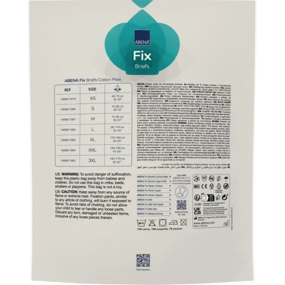 Abena, Fix fiksirne bombažne hlačke, M velikost, 3 hlačke