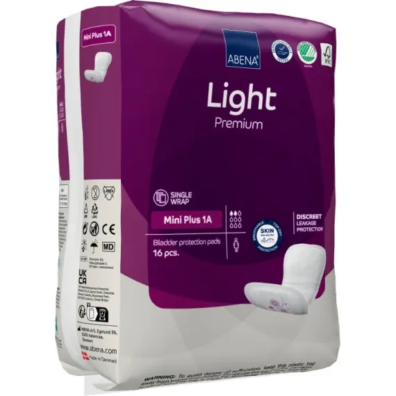 Abena, Light Premium Mini Plus 1A vložna hlačna podloga, 16 predlog 