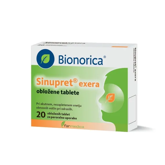 Sinupret exera obložene tablete, 20 tablet