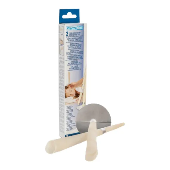 Pharmadoct, tulec s čebeljim voskom za odstranjevanje ušesnega masla, 2 tulca