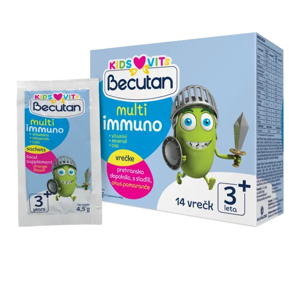 Becutan, Kids Vits Multiimmuno, prašek, 14 vrečk
