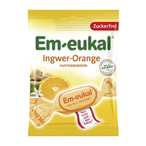 Dr. Soldan, ingver pomaranča trdi bonboni brez sladkorja, 75 g