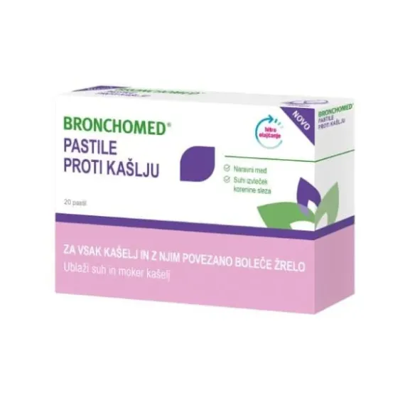 Bronchomed, pastile proti kašlju, 20 pastil