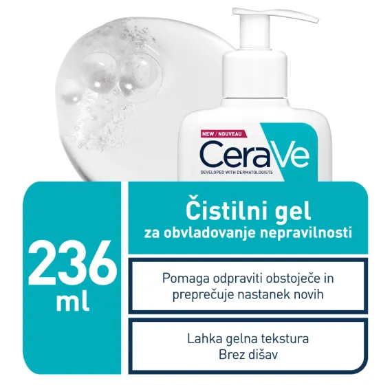 CeraVe, čistilni gel za kožo nagnjeno k nepravilnostim, 236 ml