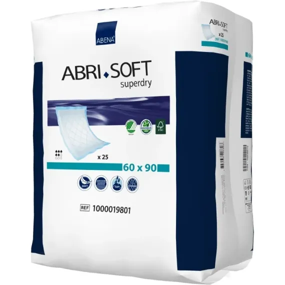 Abri-Soft, Superdry posteljna podloga 60 x 90 cm, 25 podlog