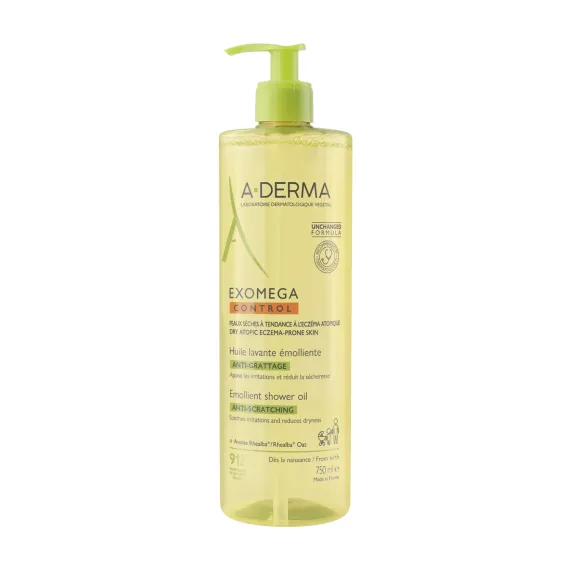 A-Derma, Exomega control, emolientno čistilno olje za tuširanje, 750 ml