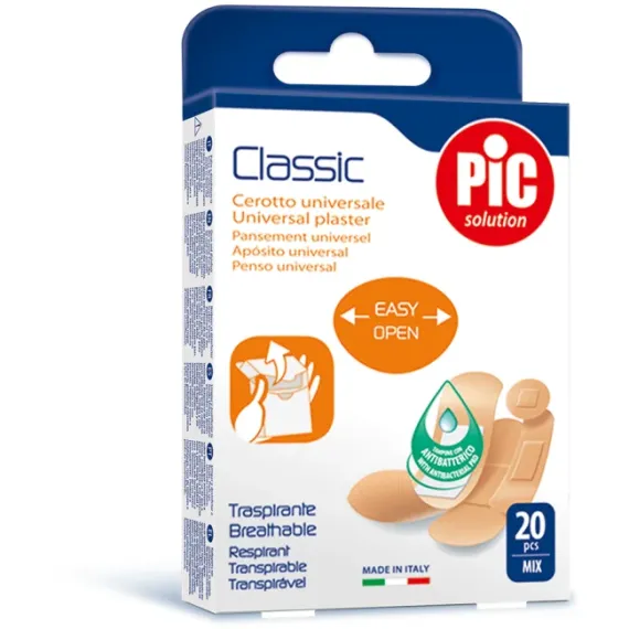 Pic, Classic, antibakterijski obliži MIX , 20 obližev 