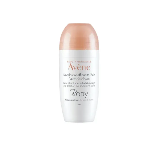 Avene, body 24-urni deodorant za občutljivo kožo, roll-on, 50 ml