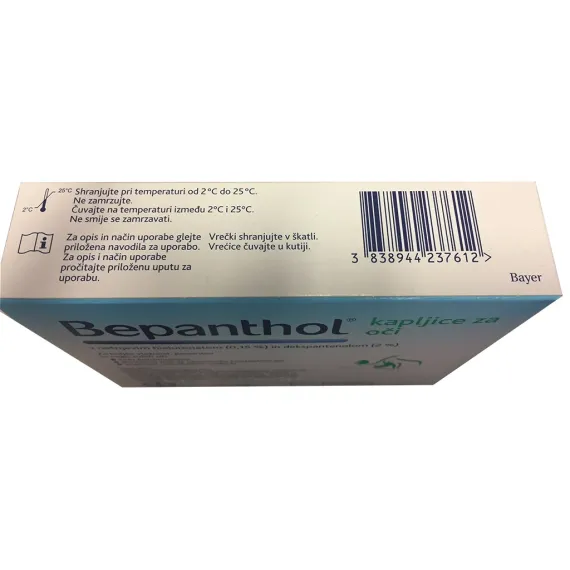 Bepanthol, kapljice za oči, 0.5 ml, 20 enoodmernih vsebnikov