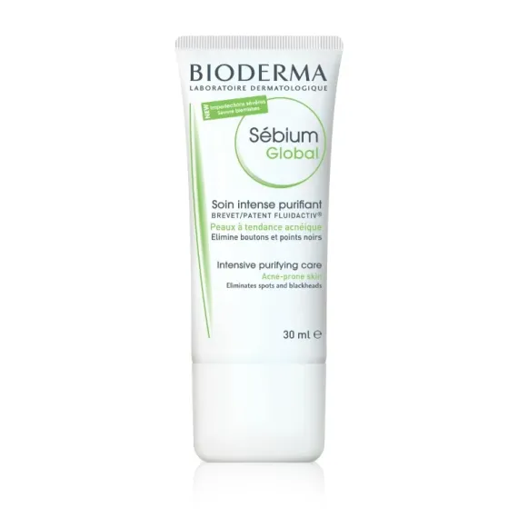Bioderma, Sebium global, intenzivna krema za aknasto kožo, 30 ml