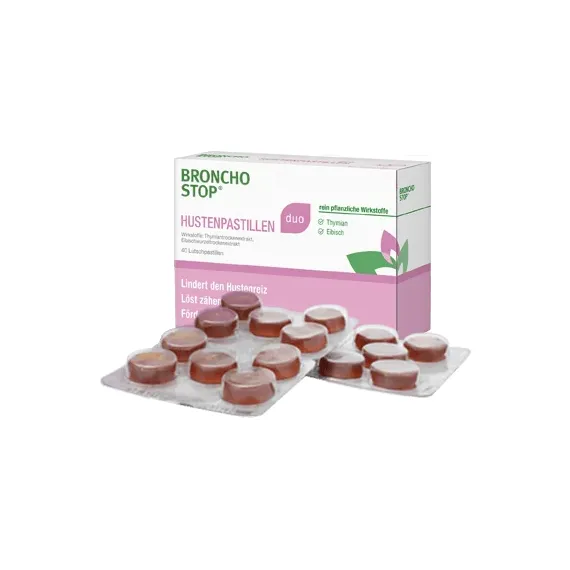 Timijan in slez Bronchostop peroralni gumiji, 20 gumijev