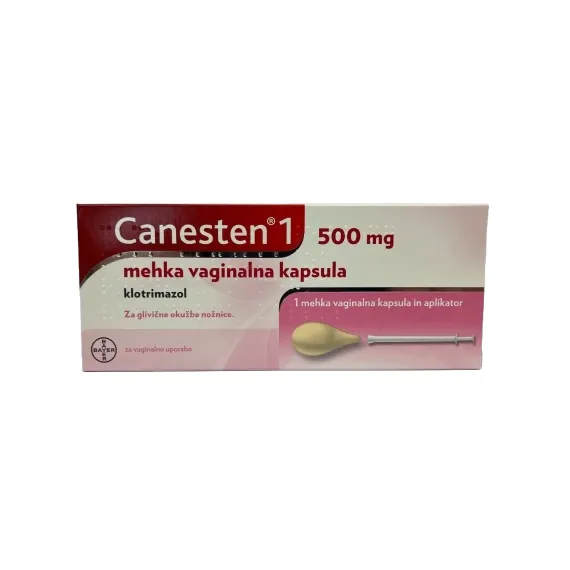 Canesten1 500 mg mehka vaginalna kapsula, 1 kapsula + 1 aplikator