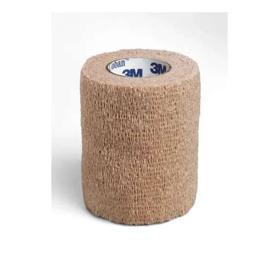 Coban, samooprijemljiv elastični povoj 7 cm x 4,6 m - rjav