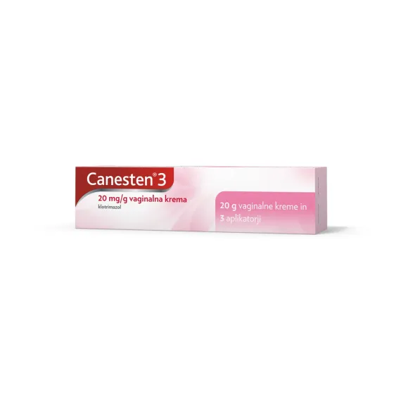 Canesten3 20 mg/g vaginalna krema, 20 g + 3 aplikatorji