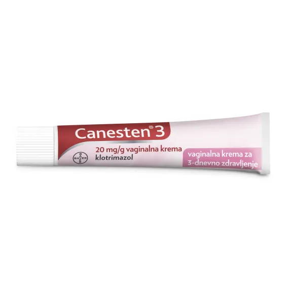 Canesten3 20 mg/g vaginalna krema, 20 g + 3 aplikatorji
