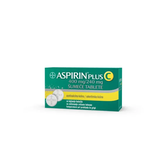 Aspirin plus C 400 mg/240 mg šumeče tablete, 10 tablet