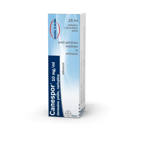 Canespor 10 mg/ml dermalno pršilo, raztopina, 25 ml