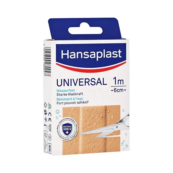 Hansaplast, Universal water-resistant obliž, 1 m x 6 cm