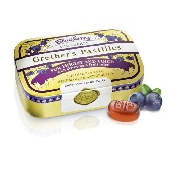 Grether's, pastile z okusom borovnice brez sladkorja, 110 g