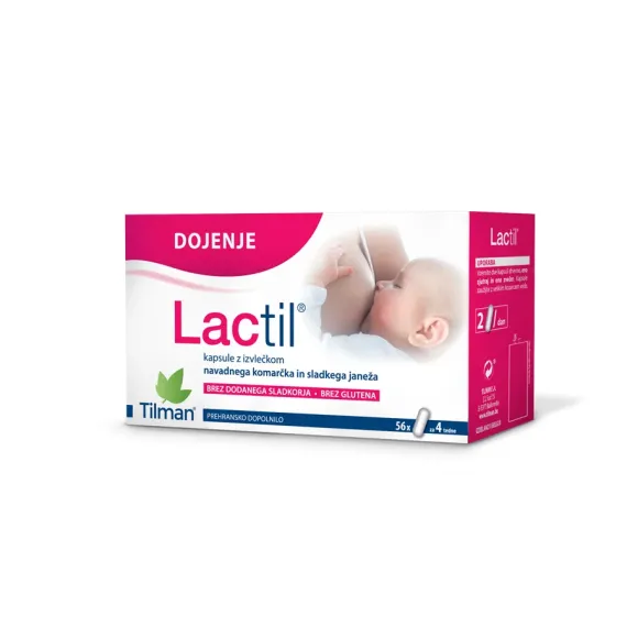 Lactil, kapsule za spodbujanje dojenja, 56 kapsul