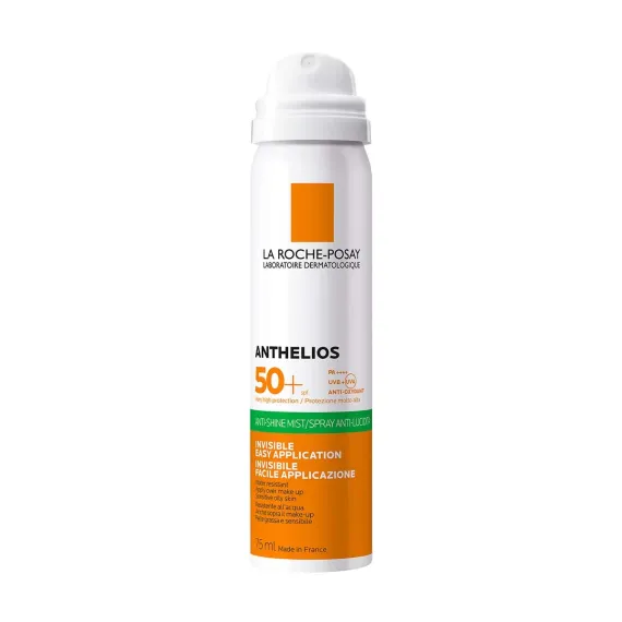La Roche-Posay, Anthelios matirajoča brezbarvna meglica za zaščito pred soncem za obraz SPF50+, 75 ml