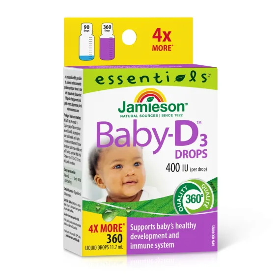 Jamieson, Baby-Vitamin D3 kapljice 400 I.E., 11.7 ml 