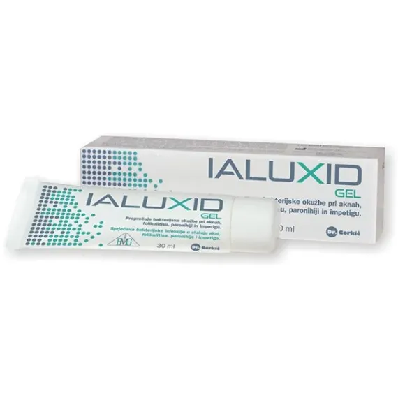 Ialuxid, gel pri aknah in okužbah kože, 30 ml