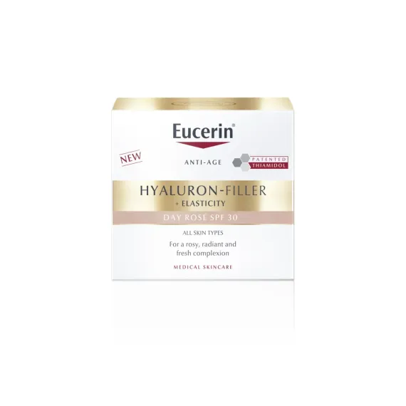 Eucerin, hyaluron-filler+elasticity dnevna krema rose ZF30, 50 ml