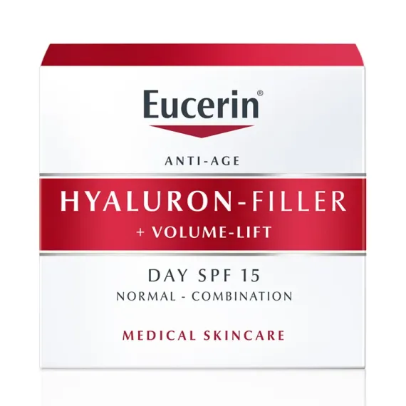 Eucerin, hyaluron filler + volume lift dnevna krema za normalno do mešano kožo ZF15, 50ml