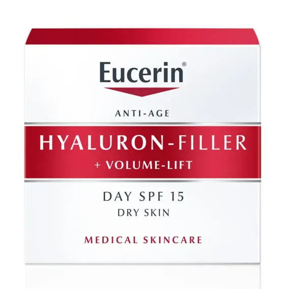 Eucerin, hyaluron filler + volume lift dnevna krema za suho kožo ZF15, 50ml