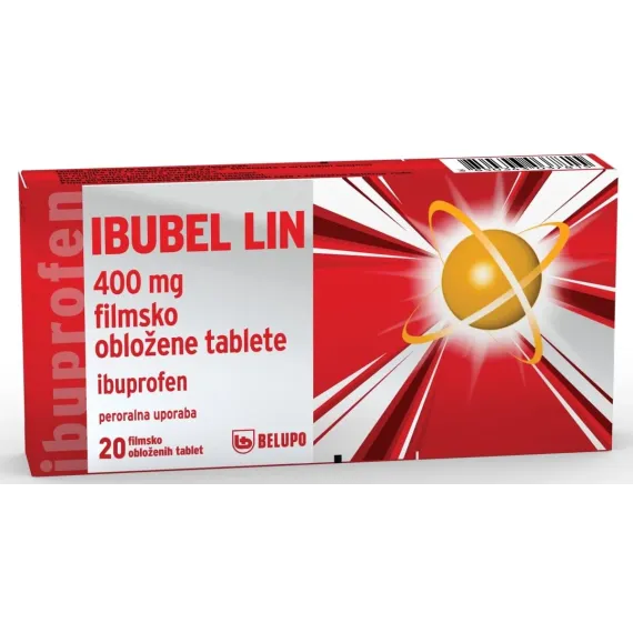 Ibubel Lin 400 mg filmsko obložene tablete, 20 tablet