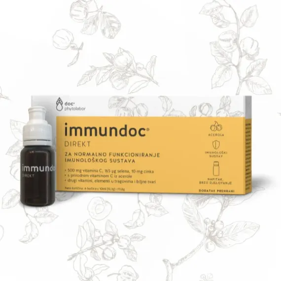 Immundoc Direkt, napitek za normalno delovanje imunskega sistema 12,3 g, 12 stekleničk