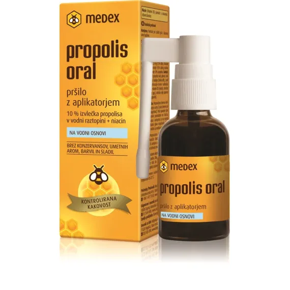 Medex, Propolis oral pršilo na vodi osnovi, 30 ml
